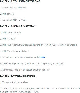 Pembayaran via BNI